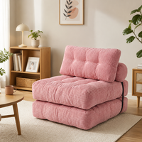 Canapé d'angle carré moderne convertible en tissu chenille capitonné, garni d'éponge, écologique et pliable, idéal pour hôtel, villa, appartement, chambre à coucher