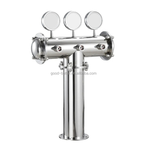 Colonne <span class=keywords><strong>de</strong></span> Bière en Acier Inoxydable 3 Voies en T Led Rose Doré avec 3 Robinets pour Refroidisseur <span class=keywords><strong>de</strong></span> Bière ou <span class=keywords><strong>Caf</strong></span>é - Product Image 3