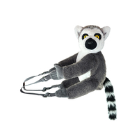 Sac à dos en peluche personnalisé, super doux, en forme d'animal (paresseux, lémur, lapin, éléphant), réaliste, en coton PP, unisexe, ODM OEM