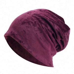 Unisex Baggy Velvet Slouch Beanie <b>Hat</b> 3D Embroidery Image Style Soft Cozy <b>Winter</b> Fall Gift - Product Image 5