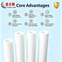Tube rigide en PTFE non tressé haute pureté 2,5-25 mm, tube en PTFE rigide blanc pour l'industrie pharmaceutique, les machines à café et les imprimantes 3D