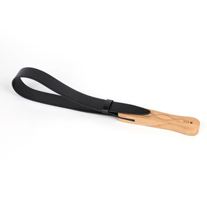 Látigo de cuero genuino para juegos de condicionamiento sexual con mango de madera, juguetes sexuales para parejas, accesorios eróticos, equipo de bondage. - Product Image 2