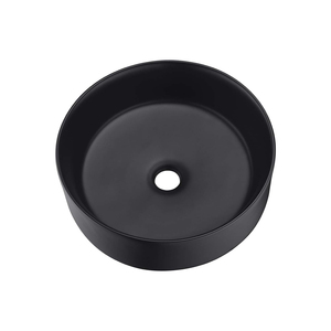 Prix direct usine pas cher rond <span class=keywords><strong>noir</strong></span> mat comptoir lavabo à <span class=keywords><strong>main</strong></span> petite taille personnalisé lavabo en céramique - Product Image 3