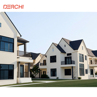 DERCHI NFRC Hurricane resistente al impacto arco fijo Ventana de imagen grande Anti robo personalizable ventanas de vidrio doble para el hogar