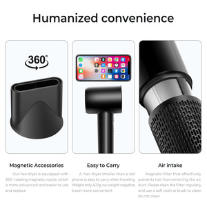 Secador de Pelo Iónico de Alta Velocidad, 110000 rpm, 1600 W, Potente, con 2 Mil Millones de <span class=keywords><strong>Iones</strong></span> <span class=keywords><strong>Negativos</strong></span>, Súper Ligero y Silencioso, <span class=keywords><strong>para</strong></span> Salón, Hotel, Hogar y Viajes - Product Image 2