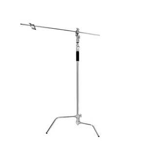 Magic Leg Light Stand 40 Inch Stainless Steel Heavy Duty C Type Base With Rubber Pads For Film Tv Lighting - Product Image 2