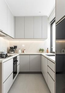 Ensemble de cuisine complète de style moderne en bois et matériaux de haute qualité pour appartements de petite taille - Product Image 5