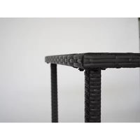Ensemble de 5 pièces de mobilier de jardin en osier pour repas et événements en extérieur, comprenant table et chaises