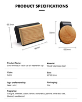 Diffuseur d'huiles essentielles naturelles longue durée TopOne Gifts pour voiture, clip de parfum en bois pour pare-soleil, désodorisant invisible