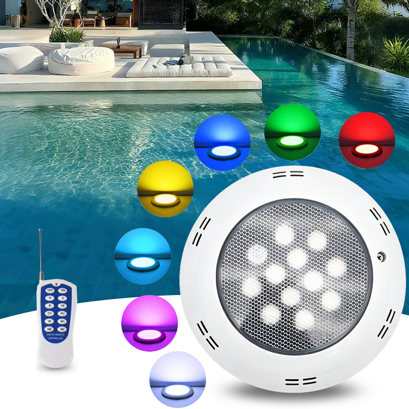 IP68 LED Swimming Pool Light RGB Remote Control Underwater Lamp for Concrete and Vinyl Pools