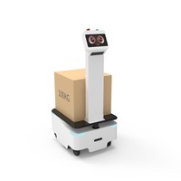 Plateforme de robot mobile compacte Hussar PRO pour la logistique d'usine, capacité de charge de 100 kg, autonomie de 8 à 10 heures
