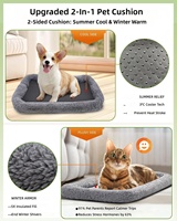 Sac de transport Morpilot souple pour chat et petit chien, capacité 20 lbs, coussin double face, bol pliable, fermeture éclair, approuvé par les compagnies aériennes