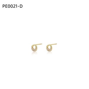 Boucles d'oreilles à la mode avec clous en zircone PE0021 pour femmes, bijoux de haute qualité - Product Image 2