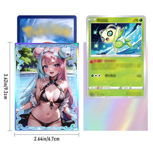 4C Imprimé Sexy Holographique Yugioh TCG <span class=keywords><strong>Yu</strong></span> <span class=keywords><strong>Gi</strong></span> <span class=keywords><strong>Oh</strong></span> Cartoon Jeu Carte Manches Protecteur Logo Personnalisé Table Plateau Jeu Carte Manches - Product Image 3