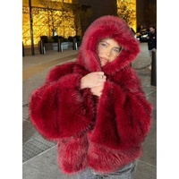 Manteaux d'hiver pour femmes, nouveaux manteaux épais de couleur unie à capuche en fausse fourrure, vêtements de rue, manteau chaud et élégant en fourrure pour femmes
