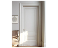 Portes intérieures modernes en bois massif insonorisées, apprêtées blanches, style Shaker, pour chambre, salon, villa