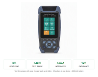 NOVKER NK3200 Mini Pro Testeur de Fibre Optique 8-en-1 OTDR, Traqueur de Séquence de Câble RJ45, Surveillance de Sécurité CCTV, Réseau Wi-Fi