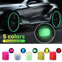 Tapa de válvula de tapa de neumático luminosa, estilo fluorescente verde azul nocturno brillante para rueda de bicicleta de coche, otros accesorios de luz de coche