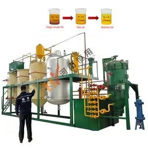 Hoogwaardige Palmolie Raffinagemachine Zonnebloemkatoenzaad Ruwe Olieraffinaderij Machine