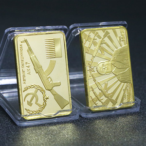 Tùy chỉnh theo chủ đề khối thu thập vàng miếng mạ vàng miếng không thường xuyên Hình Đồng Xu Kỷ Niệm tiền xu vuông kỷ niệm khối - Product Image 4