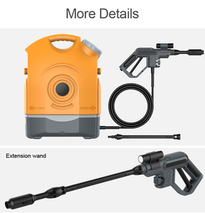 เครื่องซักผ้าแบบชาร์จได้พกพาอเนกประสงค์พร้อมหัวฉีดเสริม<span class=keywords><strong>2</strong></span>หัวสำหรับทำความสะอาดล้ำลึกรถยนต์และเครื่องใช้ในบ้าน - Product Image 2
