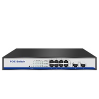 Commutateur de Poe de 8 ports + 2 Ports Gigabit Rj45 Commutateur Poe Réseau Managable pour la Caméra IP