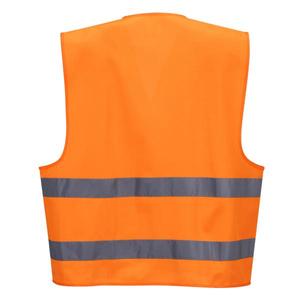 PORTWEST - C475ORRS/M High visibility orange vest with dual <b>id</b> <b>holder</b> - EAN 5036108214617 HI-VIS WORKWEAR - Product Image 2