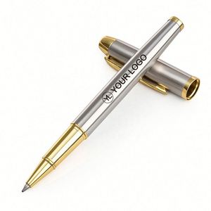 Custom Logo Premium Capped Metal Ballpoint <b>Pen</b> Slim Design Executive Style for Tradeshow Giveaways - Product Image 1