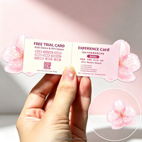 Cartes de visite personnalisées en forme de papillon pour boulangerie, fleuriste, boutique de cadeaux, pliables, découpées, impression de logo, personnalisez votre design, carton mat