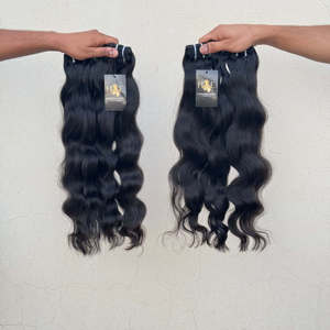 Un donneur de cheveux humains bruts non transformés alignés sur les cuticules du temple indien, faisceaux de cheveux africains bruts non transformés - Product Image 2