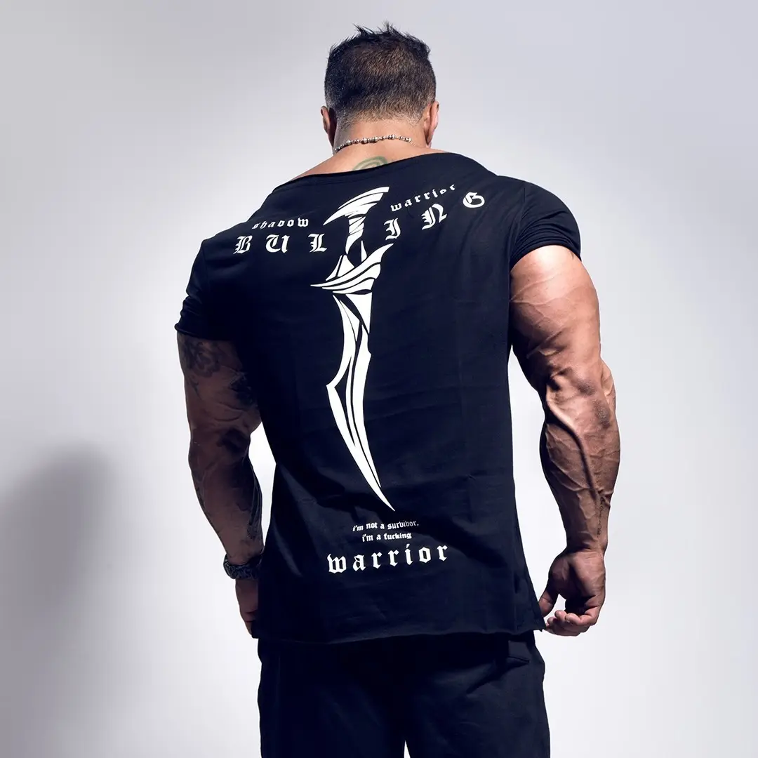 Wholesale short sleeve printed t shirt sport workout running custom gym clothing for men