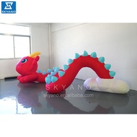 Dragon de dessin animé gonflable Personnage de mascotte de dessin animé personnalisé Décoration publicitaire gonflable