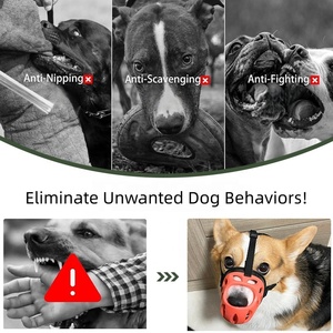 USMILEPET directo de fábrica PP + bozal de goma suave para perros transpirable para evitar ladridos morder masticar cubierta de <span class=keywords><strong>boca</strong></span> de perro para perros - Product Image 6