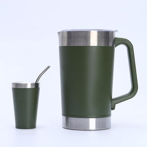 Venta al por mayor de gran capacidad de América del Sur Yerba Mate Cup 64oz Vaso con asa Jarra de cerveza portátil al aire libre Brasil Juego de 2 piezas - Product Image 1