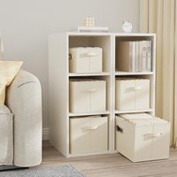 Boîte de rangement pour épices, ouverte, avec poignées, fermoir métallique, organisateur de condiments rectangulaire beige pour armoire de cuisine, garde-manger
