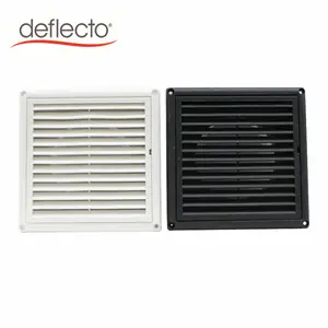 New Arrival 8 Inch Square Louver Vent Cover, Plastic Ventilation Grille with Flyscreen, Nylon/Stainless Steel Mesh