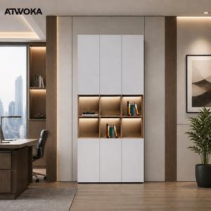 Armadio Modulare <span class=keywords><strong>per</strong></span> <span class=keywords><strong>Ufficio</strong></span> ATWOKA con Scaffale LED Integrato, Scomparti Chiudibili a Chiave, Personalizzabile OEM ODM - Product Image 1