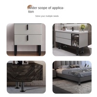 Pieds de canapé et de lit haut en métal direct d'usine au design moderne Colonne de support pour meuble TV Panneau de table réglable et pieds du milieu