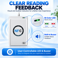 Lecteur-graveur NFC ACR122U 13,56 MHz ISO14443A USB 2.0 CCID Plug and Play ABS Compact pour la programmation de cartes de contrôle d'accès