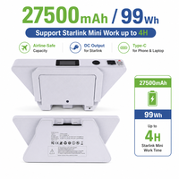 OEM Tuochi Powerbank en plastique Starlink 99Wh 27500mAh, autonomie de 5 heures, avec ventouse, port DC, approuvé par les compagnies aériennes, batterie de secours portable