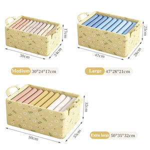 Wholesale Household Wardrobe Clothes Organizer Foldable Non-woven Fabric Clothes Organizer Closet Storage <b>Box</b> for Clothes - Product Image 2