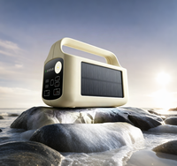 Batterie solaire haute capacité 30 000 mAh avec câble Type-C intégré, charge rapide 22,5 W, poignée extérieure, lampe de camping