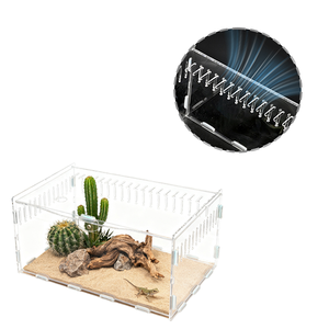 Vente en gros de terrariums en acrylique pour araignées sauteuses, insectes, mantes religieuses, grenouilles, reptiles - Product Image 1