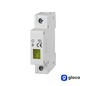 Luz Indicadora de Estado Gloca, 240V, Pantalla LED Amarilla, IP20, Plástico - Product Image 2