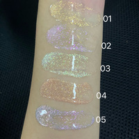 Enlumineur liquide duo chrome pour le visage et le corps, huile scintillante, huile sèche diamantée illuminatrice