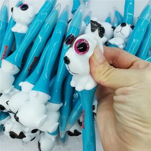 Promosyon 3d göz pop köpek plastik kalem, sevimli glitter hata gözler köpek logo kalem - Product Image 3