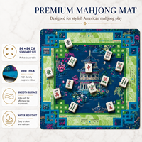 Alas Permainan Mahjong Poker Amerika Modern Mewah Custom Grosir Seyon, Dapat Dilipat, Portabel, Anti Selip, Tahan Air, Anti Hiburan