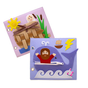 Venta al por Mayor de Juguetes Educativos Montessori Ecológicos para Bebés, Libros Bíblicos Personalizados de Habilidades Hechos de Fieltro, Regalo para Niños de 1 a 6 Años - Product Image 5