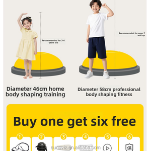 Palla per Equilibrio a Mezza Sfera da 46cm per Bambini, in ABS Rinforzato, per Allenamento Sensoriale e Multifunzione - Product Image 4