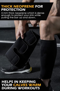 Cử tạ Deadlift bảo vệ ống chân, bê hỗ trợ cú đúp 5mm dày <span class=keywords><strong>Neoprene</strong></span> bảo vệ ống chân - Product Image 3